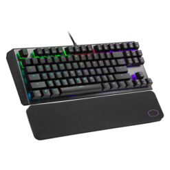 Cooler Master CK530 V2 Tenkeyless Gaming Mechanical Keyboard Red Switch On-The-Fly Controls, and Aluminum Top Plate