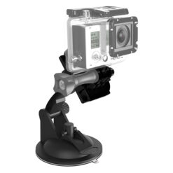 حامل كاميرا للسيارة مزود بكاميرا شفط قوية مع قاعدة بقطر 7 سم لكاميرا GoPro Hero 10/9/8/7/6/5 أسود ، 4 جلسات ، 4 فضي ، 3 + ، DJI Osmo Action
