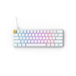 Glorious GMMK COMPACT (60%) , Modular Mechanical Gaming Keyboard – US (ANSI) 61/62 Keys -Removable USB Cord , RGB LED Backlit, Hot Swap Switches (White Ice Edition/Brown Switches)