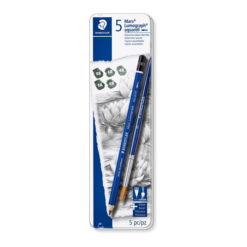 Staedtler Case Containing Graphite Pencils in Assorted Degrees and 1 Brush 5 Pack