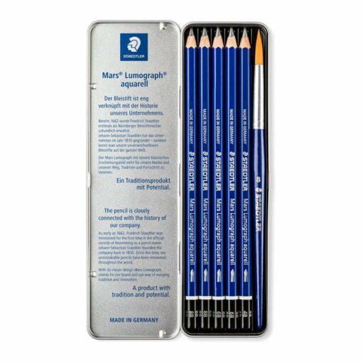 Staedtler Case Containing Graphite Pencils in Assorted Degrees and 1 Brush 5 Pack