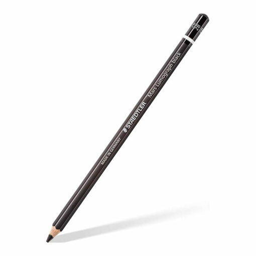 أقلام رصاص فنية سوداء من Staedtler Mars Lumograph 2B 12 عبوة