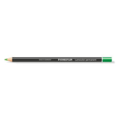 Staedtler Lumocolor Permanent Glasochrom Pencil – Green 12 Pack