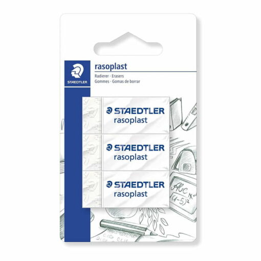 Staedtler rasoplast Eraser (526 B2BK2D) Plastic Phthalate, Latex Free – 2 Pack