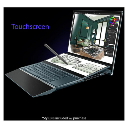 لاب توب Asus Zenbook Pro Duo 15 OLED – كور i9، RTX 3060، شاشة مزدوجة، 4K