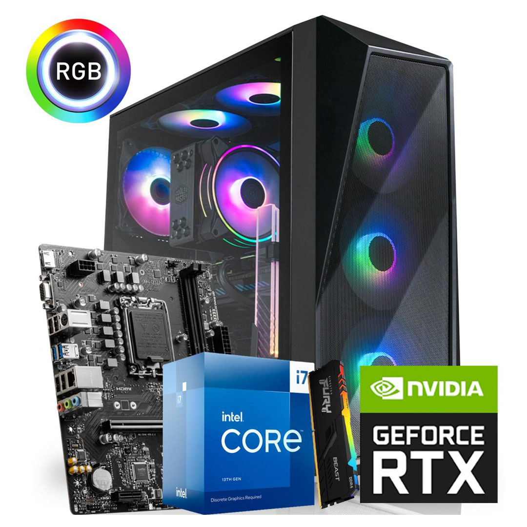 Pc Gamer RTX StudioPC / i7 10700F / 16GB DDR4 / RTX 4060 TI 8GB / SSD 480GB