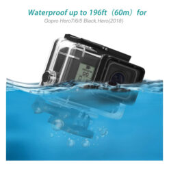 جراب مبيت مقاوم للماء أصلي تحت الماء لكاميرا GoPro Hero 7/6/5 / Hero 2018 أسود - 60 متر