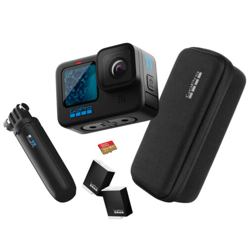 مجموعة كاميرا GoPro HERO 11 Black Action بدقة 5.3K UHD Ultra HD مع حافظة (صندوق مفتوح)