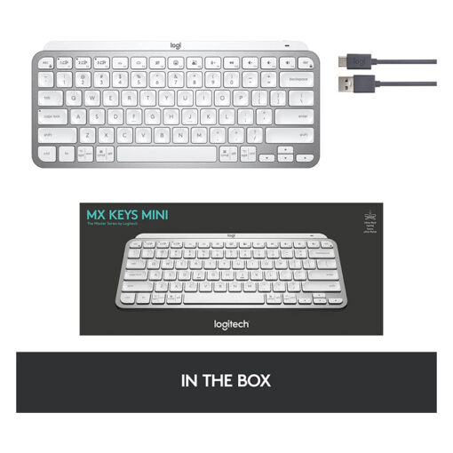 لوحة مفاتيح لوجيتك MX KEYS MINI Minimalist المدمجة اللاسلكية المزودة بتقنية البلوتوث بإضاءة خلفية