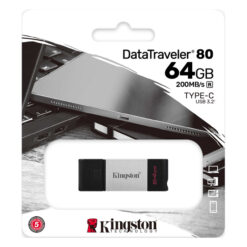 Kingston DataTraveler 80 64GB USB Type-C Flash Drive (DT80 / 64GB) معدن