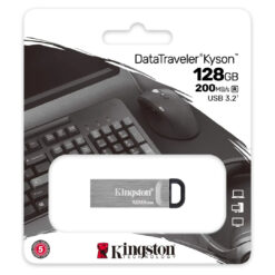 Kingston DataTraveler Kyson 128GB: Premium USB 3.2 Metal Flash Drive
