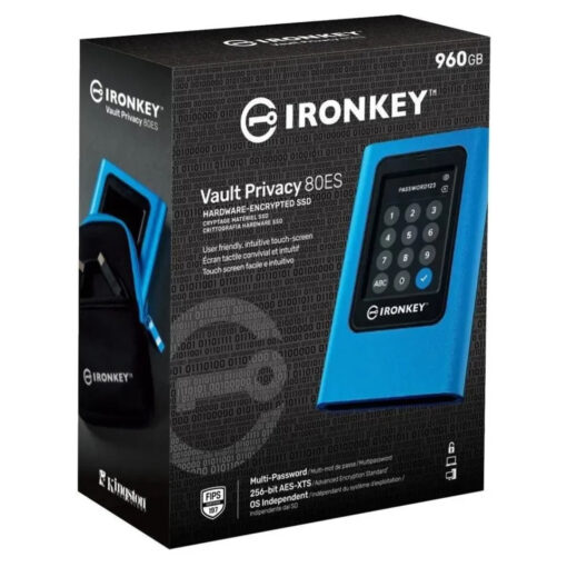 Kingston Ironkey Vault Privacy 80 960GB: SSD خارجي آمن | مشفر من النوع C XTS-AES