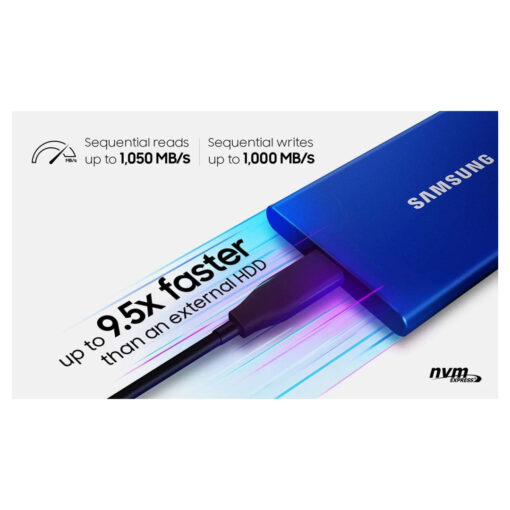Samsung T7 2TB: Portable SSD USB 3.2 | Up to 1050MB/s | Grey