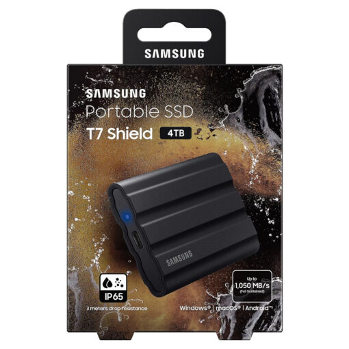 SAMSUNG T7 4TB Shield: Portable SSD USB 3.2 | Water & Dust Resistant