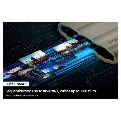 SAMSUNG T7 4TB Shield: Portable SSD USB 3.2 | Water & Dust Resistant