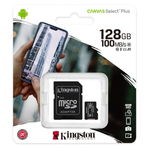 Kingston Canvas Select Plus 128GB: Class 10 microSD Card