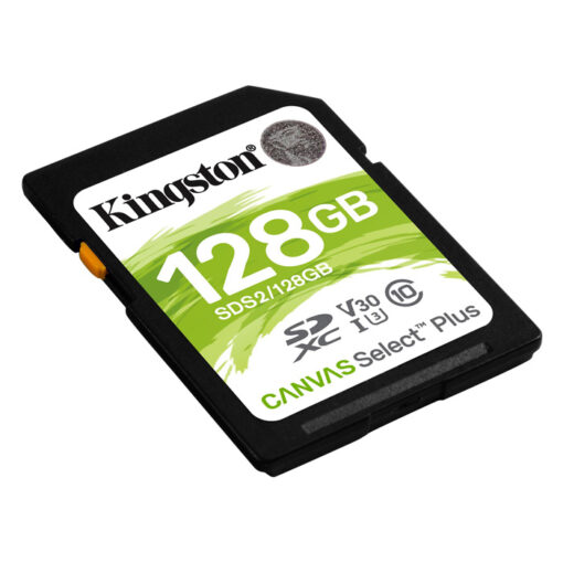 Kingston 128GB Canvas Select Plus Class 10 UHS-I U3 V10 Memory Card