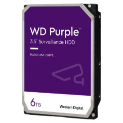 WD 6TB WD Purple Surveillance HDD: SATA 6 Gb/s | 256 MB Cache | 5400 RPM