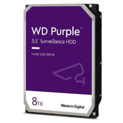 WD 8TB WD Purple Surveillance HDD: SATA 6 Gb/s | 128MB Cache | 5400 RPM