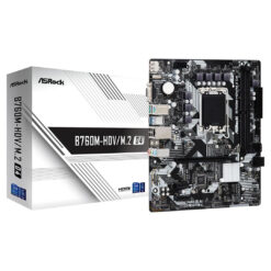 ASRock B760M-HDV/M.2 D4: mATX Gaming Motherboard, Intel 13th 12th Series, LGA 1700/DDR4/PCIe 4.0/2xM.2