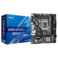ASRock H610M-HDV/M.2 R2.0: mATX Gaming Motherboard, Intel 13th 12th Series, LGA 1700/DDR4/PCIe 4.0/1xM.2