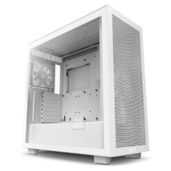 NZXT H7 Flow ATX Tempered Glass Mid Tower Gaming Case – Matte White Beauty with USB Type-C Port