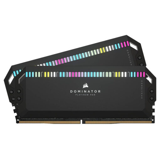 مجموعة ذاكرة CORSAIR DOMINATOR PLATINUM RGB 32GB (2x16GB) DDR5 6400MT/s CL32 باللون الأسود