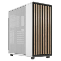 Fractal Design North (Chalk White Mesh Ventilated Side) Mid-Tower Elegance Front Wood Gaming Case