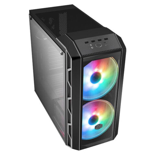 COOLER MASTER H500 ARGB Iron Gray Mid Tower Tempered Glass Gaming Case – Sleek and Stylish