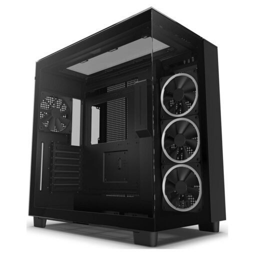 NZXT H9 Elite Premium Dual-Chamber Mid-Tower Tempered Glass Gaming Case – Black Beauty with RGB Fans