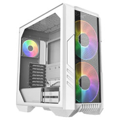 COOLER MASTER HAF 500 ARGB White Mid Tower Tempered Glass Gaming Case – A Radiant Gaming Experience