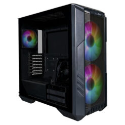 COOLER MASTER HAF 500 ARGB Mid Tower Tempered Glass Gaming Case – Radiant RGB Experience