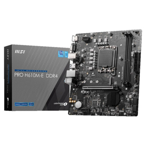 MSI PRO H610M-E DDR4: LGA 1700 Intel 12th PCIe 4.0 USB 3.2 Gen1 M.2 mATX Motherboard
