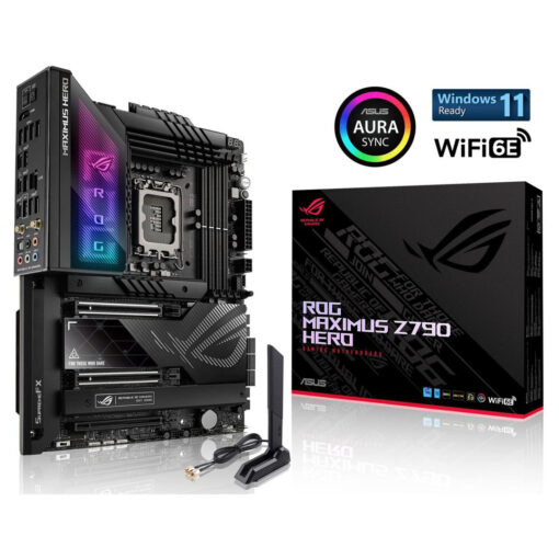 ASUS ROG MAXIMUS Z790 HERO (WiFi 6E), Powered by Intel 13th 12th Series, LGA 1700, DDR5, PCIe 5.0, and 5xM.2 – ATX Gaming Motherboard