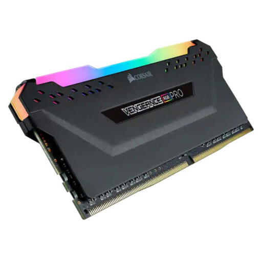 مجموعة ذاكرة CORSAIR VENGEANCE RGB PRO 16GB (2 x 8GB) DDR4 RAM 2666MHz CL16 باللون الأسود
