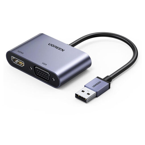 محول UGREEN USB 3.0 HDMI + VGA (CM449) - اتصال العرض المزدوج مع USB 3.0