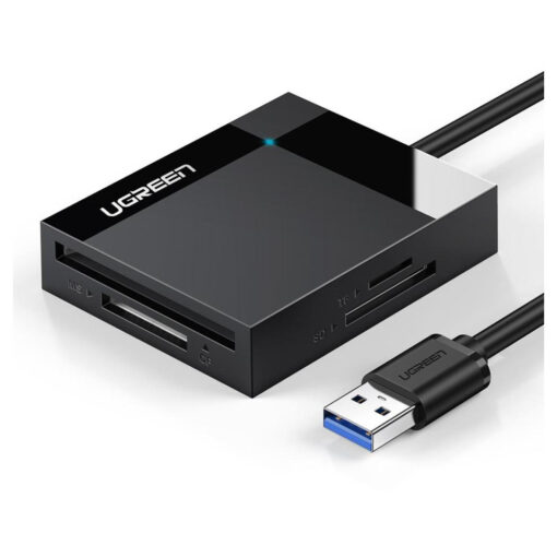 UGREEN 4-in-1 USB 3.0 SD/TF Card Reader-1M (CR125) - Compact Card Reading Solution with Extra Length