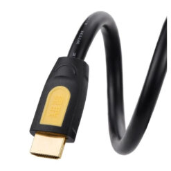 UGREEN HD101 HDMI Round Cable 1.5m – Yellow & Black – Standard – Length HDMI Round Cable for Various Applications