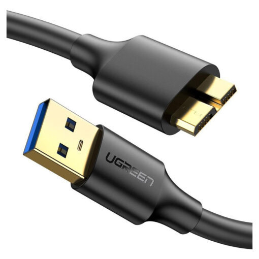 UGREEN US130 Micro USB 3.0 to USB - A Hard Drive Cable - 0.5M - Short Micro USB 3.0 Cable for Hard Drive Connectivity