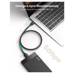 UGREEN US130 Micro USB 3.0 to USB – A Hard Drive Cable – 0.5M – Short Micro USB 3.0 Cable for Hard Drive Connectivity