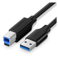 UGREEN US210 USB 3.0 AM to BM Printer Cable – 1M – Short USB 3.0 Printer Cable for Quick and Reliable Connections