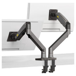NB North Bayou F195A Dual Monitor Desk Mount Stand Full Motion Swivel Computer Monitor Arm Fits 2 Screens up to 32”