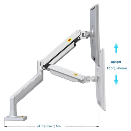 NB North Bayou G32 Dual Monitor Arm Ultra Wide Full Motion Swivel Monitor Mount with Gas Spring for 22”-32” Monitors
