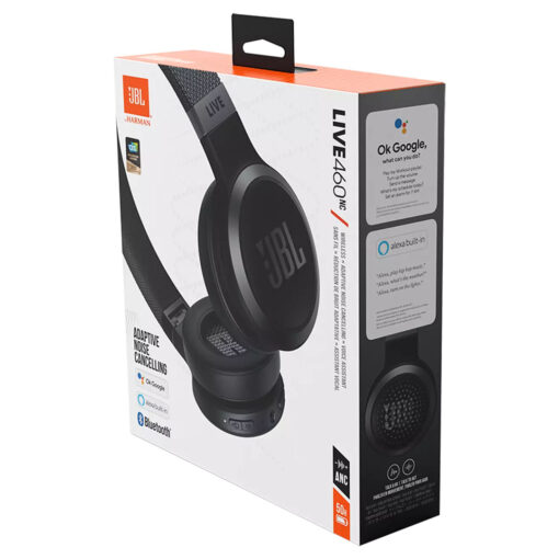 JBL Live 460NC Wireless On-Ear Noise Cancelling Headphones with Long Battery Life and Voice Assistant Control