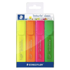 Staedtler Textsurfer Rainbow Highlighters Assorted 4 Pack