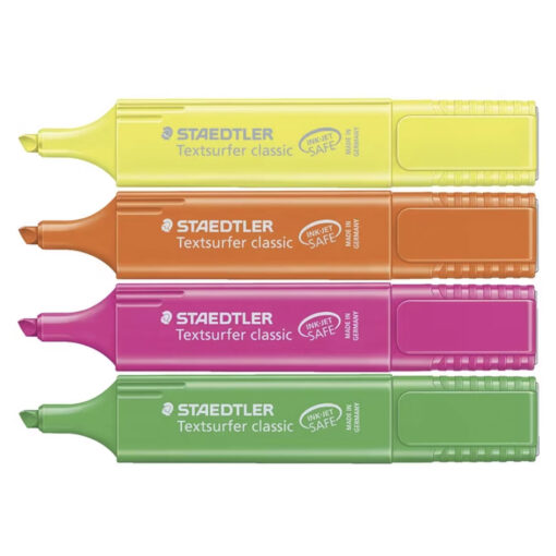 Staedtler Textsurfer Rainbow Highlighters Assorted 4 Pack