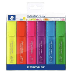 Staedtler Textsurfer Rainbow Highlighters Assorted 6 Pack