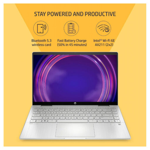 HP Pavilion x360 Laptop – Intel Core i7-1355U, 3rd Gen, 14″ 2-in-1 FHD, IPS, Micro-Edge, 250 nits Touch Screen, Windows 11 Home, Silver
