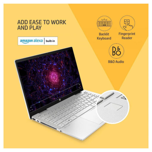 HP Pavilion x360 Laptop – Intel Core i5-1335U, 3rd Gen, 14″ 2-in-1 FHD IPS, Micro-Edge, 250 nits Touch Screen, Windows 11 Home, Silver