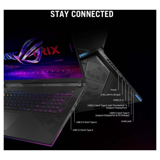ASUS ROG Strix SCAR 16 Laptop – Intel Core i9-14900HX, RTX 4080, 32GB DDR5, 16″ QHD+ 240Hz, with ROG Backpack & ROG Gladius III Mouse, Off Black
